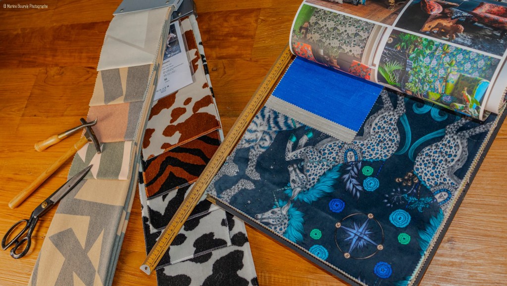 Photo tissus le temps des étoffes tapissière d'ameublement Marine Bourely photographe annecy aix les bains rumilly chanaz