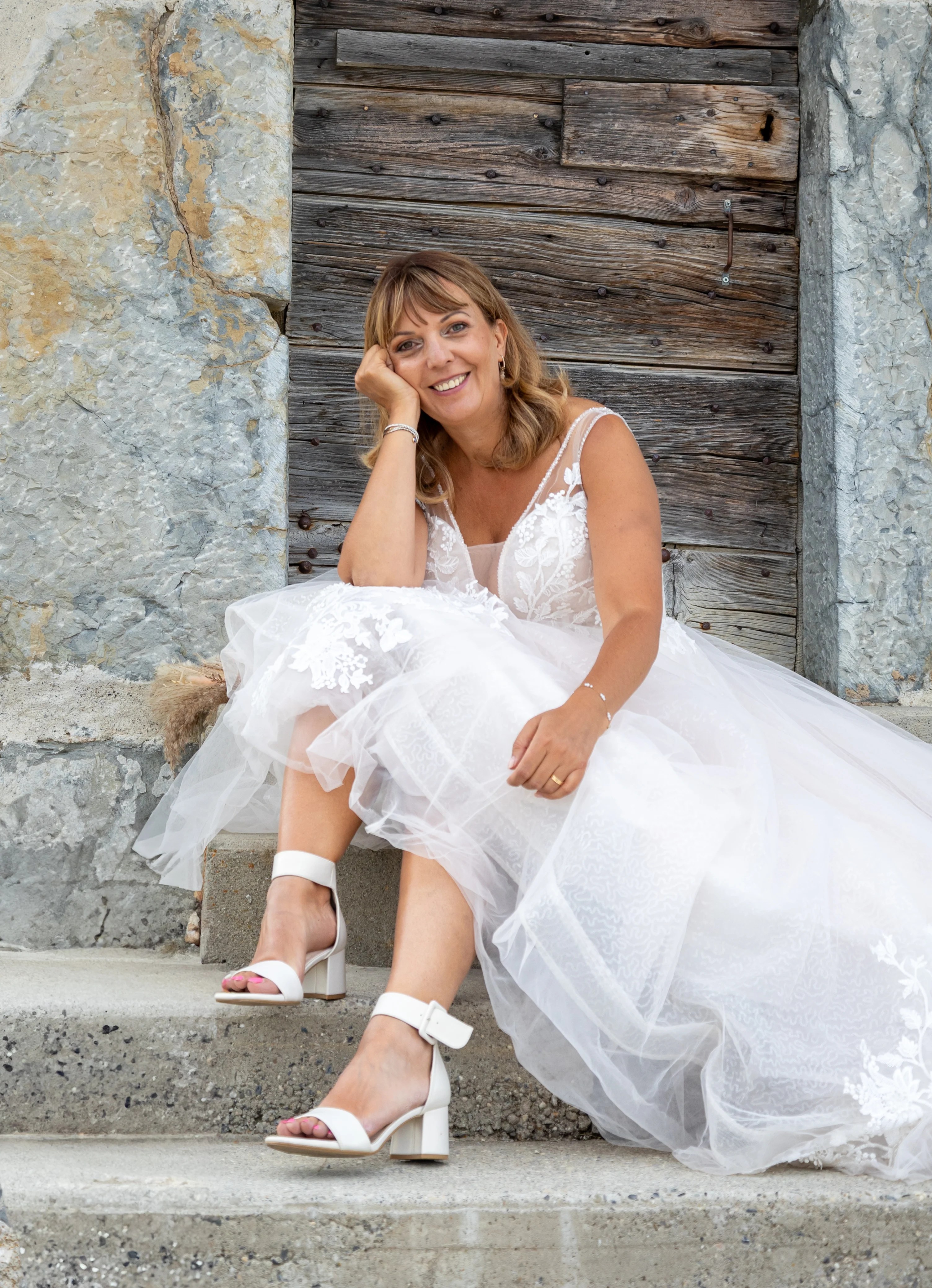 portrait mariée mariage photographié par Marine Bourely photographe